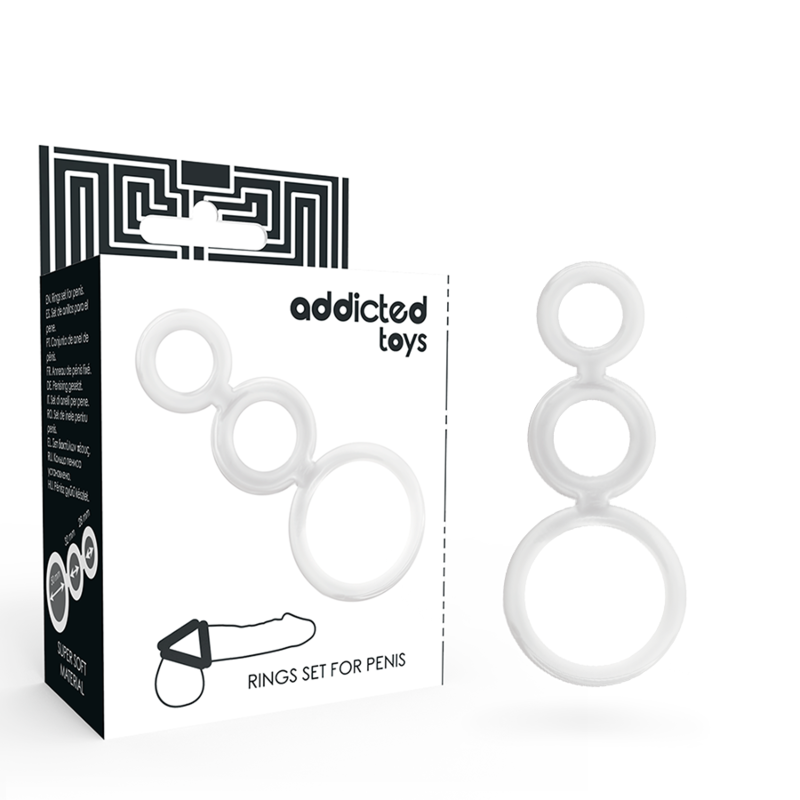 ADDICTED TOYS - CONJUNTO DE ANÉIS - PARA PÊNIS TRANSPARENTE - Imagem 5