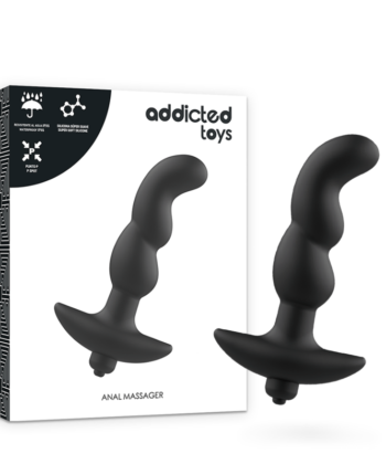 ADDICTED TOYS - MASSAJADOR ANAL COM VIBRAÇÃO PRETO MODELO 2 - Imagem 4
