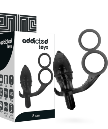 Visão alternativa de ADDICTED TOYS - PLUG ANAL COM ANEL DUPLO PRETO