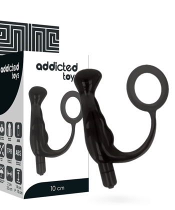 ADDICTED TOYS - VIBRADOR- PROST TICO PRETO 10 CM - Imagem 4