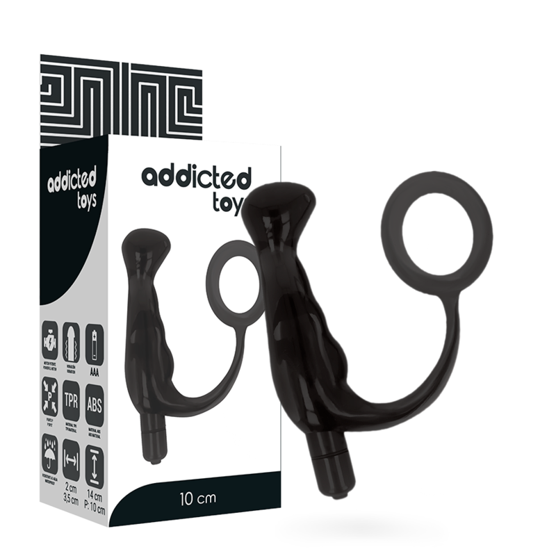 ADDICTED TOYS - VIBRADOR- PROST TICO PRETO 10 CM - Image 4
