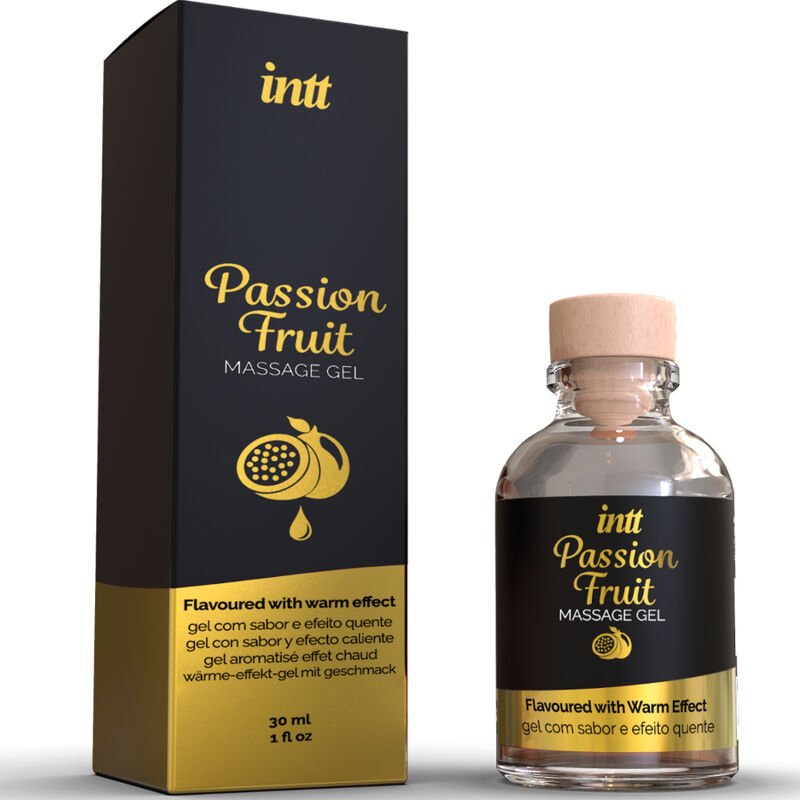 INTT MASSAGE & ORAL SEX - GEL DE MASSAGEM COM SABOR DE MARACUJÁ COM EFEITO CALOR - Image 3