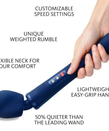 Visão alternativa de FUN FACTORY - VIM SILICONE RECHARGEABLE VIBRATING WEIGHTED RUMBLE WAND MIDNIGHT BLUE