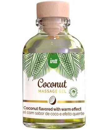 INTT - GEL DE MASSAGEM VEGANO COM SABOR DE COCO E EFEITO AQUECEDOR