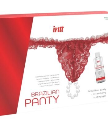 INTT RELEASES - CALÇA VERMELHA BRASILEIRA COM PÉROLAS E GEL LUBRIFICANTE 50 ML