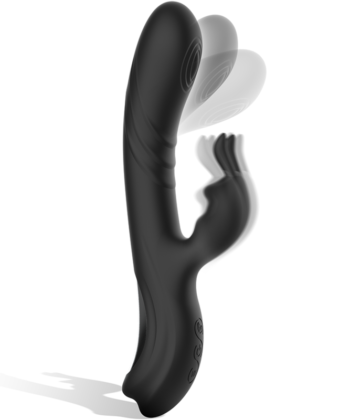 BLACK&SILVER - ESTIMULADOR DE COELHO DE SILICONE RECARREGÁVEL JAMIE PRETO