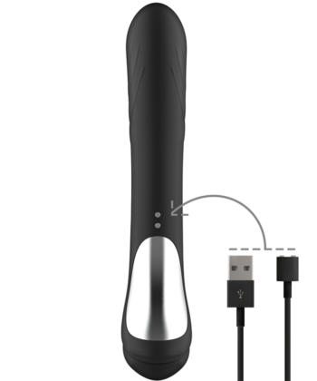 Visão alternativa de BLACK&SILVER - ESTIMULADOR DE COELHO DE SILICONE RECARREGÁVEL JAMIE PRETO