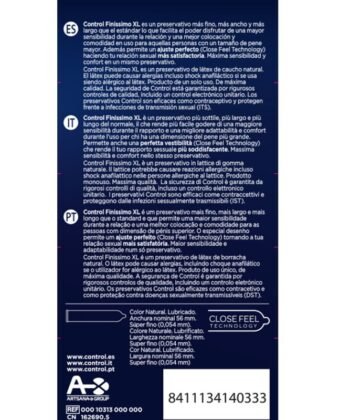 Visão alternativa de CONTROL - PRESERVATIVOS FINISSIMO XL 12 UNIDADES