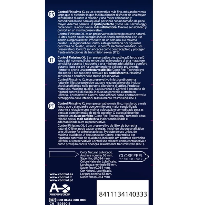 CONTROL - PRESERVATIVOS FINISSIMO XL 12 UNIDADES - Imagem 2