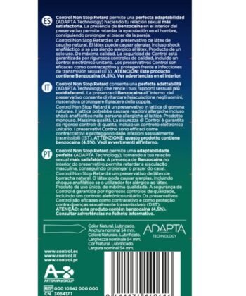 Visão alternativa de CONTROL - NON STOP RETARD CONDOMS 12 UNITS