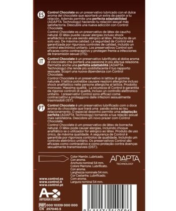 Visão alternativa de CONTROL - ADAPTA CHOCOLATE CONDOMS 12 UNITS