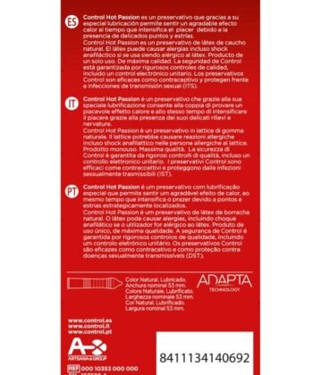 Visão alternativa de CONTROL - EFEITO AQUECIMENTO PAIXÃO QUENTE 10 UNIDADES