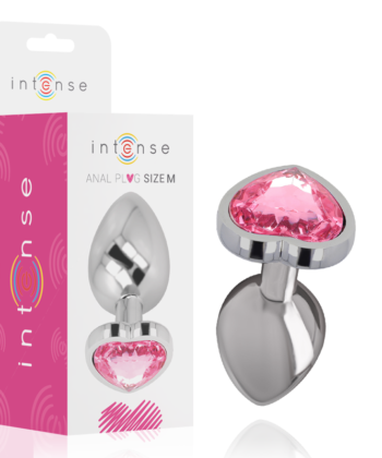 INTENSE - PLUG ANAL DE ALUMÍNIO METAL CORAO ROSA TAMANHO M