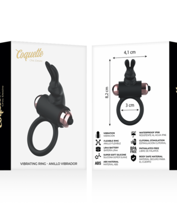 Visão alternativa de COQUETTE CHIC DESIRE - ANEL COM VIBRADOR PRETO/ OURO
