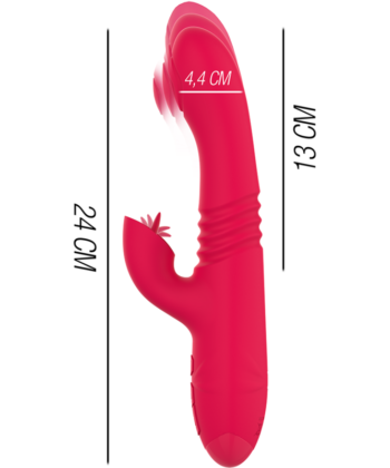 INTENSE - VIBRADOR UP & DOWN RECARREGÁVEL DUA MULTIFUNO COM LÍNGUA VERMELHA - Image 4