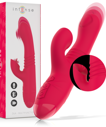 INTENSE - VIBRADOR UP & DOWN RECARREGVEL DUA MULTIFUNO COM LÍNGUA VERMELHA