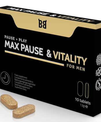 BLACK BULL - MAX PAUSE E RETARDANTE DE VITALIDADE PARA HOMENS 10 CÁPSULAS