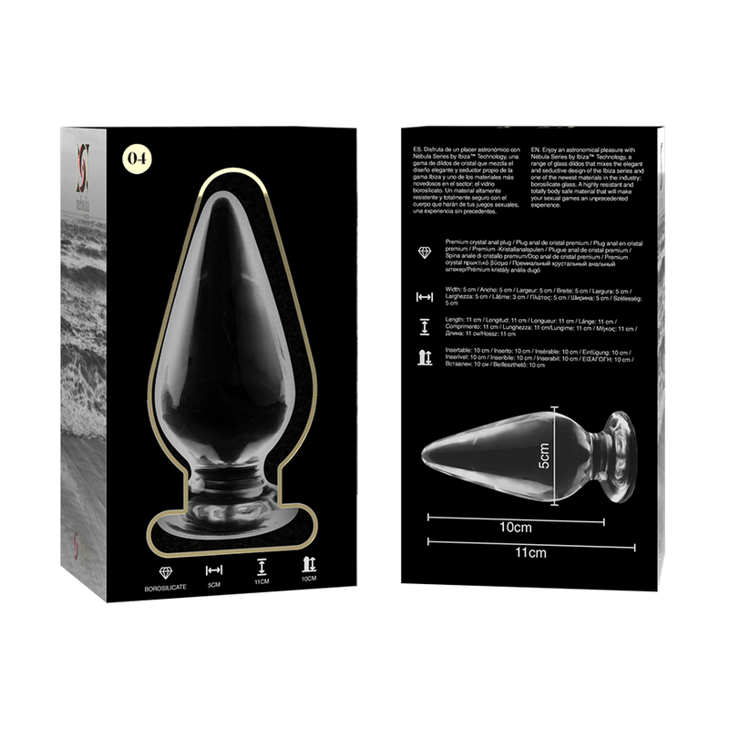 NEBULA SERIES BY IBIZA - MODELO 4 PLUG ANAL VIDRO BOROSILICADO 11 X 5 CM ROSA - Imagem 5