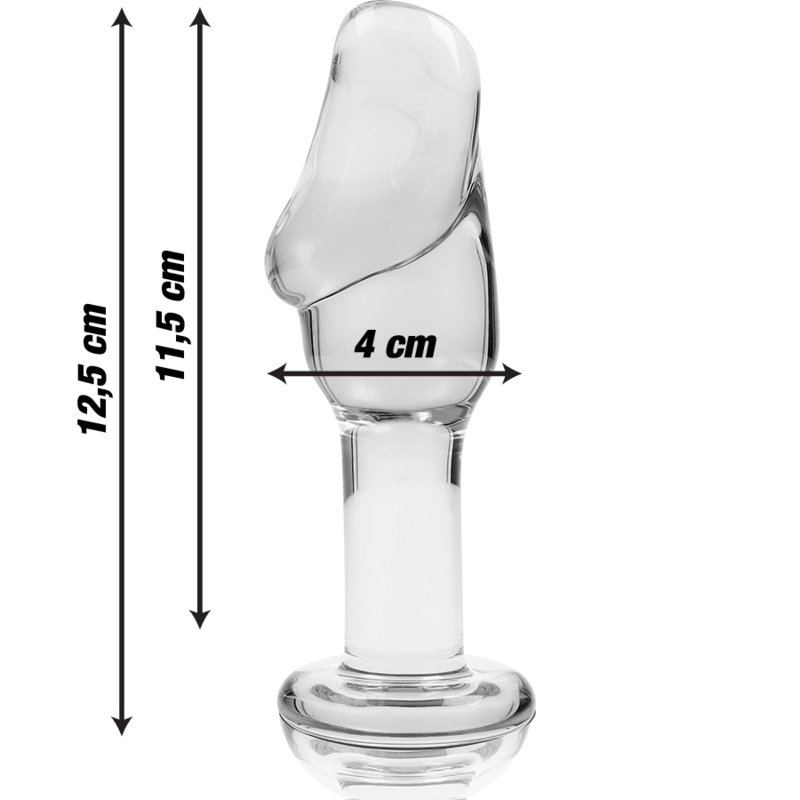 NEBULA SERIES BY IBIZA - MODELO 6 PLUG ANAL VIDRO BOROSILICADO 12,5 X 4 CM ROSA - Imagem 4