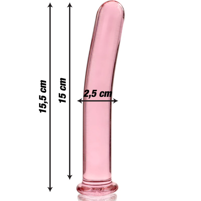 NEBULA SERIES BY IBIZA - MODELO 9 DILDO VIDRO BOROSILICADO 15,5 X 2,5 CM ROSA - Image 3