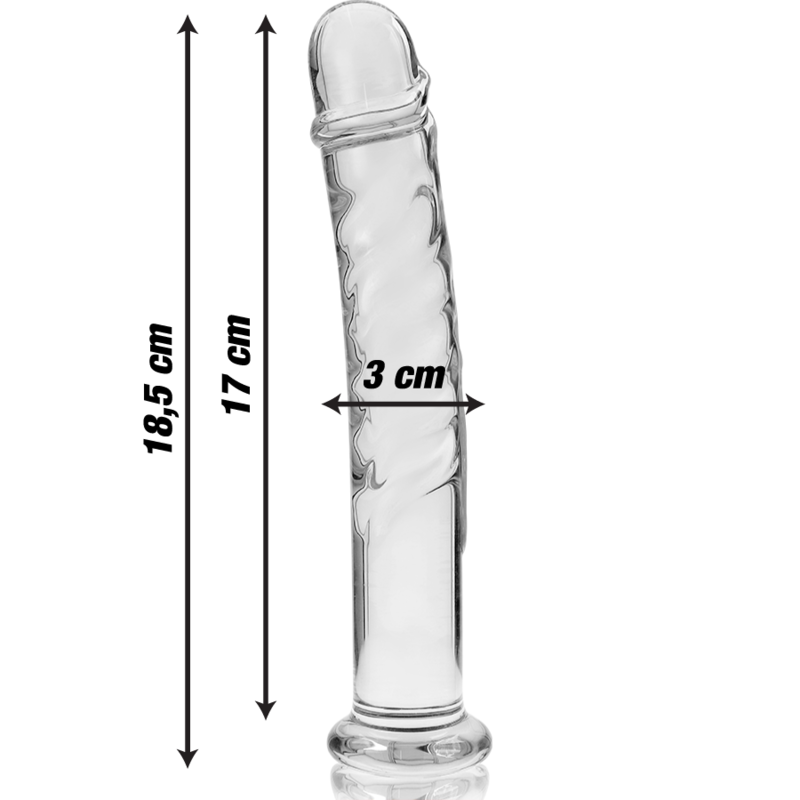 NEBULA SERIES BY IBIZA - MODELO 16 DILDO VIDRO BOROSILICADO 18,5 X 3 CM ROSA - Image 3