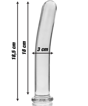 Visão alternativa de NEBULA SERIES BY IBIZA - MODELO 17 DILDO VIDRO BOROSILICADO 18,5 X 3 CM TRANSPARENTE