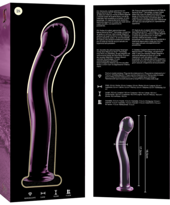 NEBULA SERIES BY IBIZA – modelo 18 dildo vidro borossilicato 18,5 X 3,5 CM rosa - Imagem 4