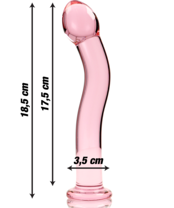 Alternative view of NEBULA SERIES BY IBIZA - MODELO 18 DILDO VIDRO BOROSILICADO 18,5 X 3,5 CM ROSA