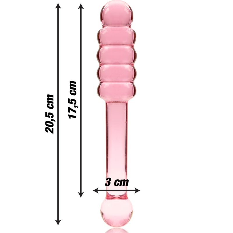 NEBULA SERIES BY IBIZA - MODELO 20 DILDO VIDRO BOROSILICADO 20,5 X 3 CM ROSA - Image 3