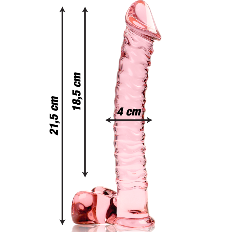 NEBULA SERIES BY IBIZA - MODELO 23 DILDO VIDRO BOROSILICADO 21,5 X 4 CM ROSA - Image 3