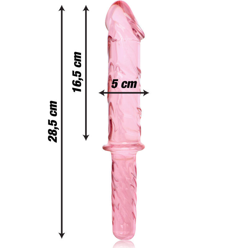 NEBULA SERIES BY IBIZA - MODELO 24 DILDO VIDRO BOROSILICADO 28,5 X 5 CM ROSA - Image 5
