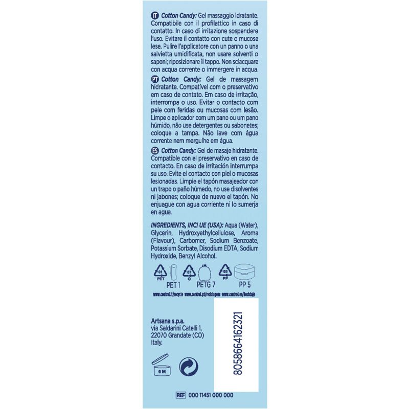 CONTROL - GEL DE MASSAGEM ALGODO DOCE 3 EM 1 200 ML - Imagem 2