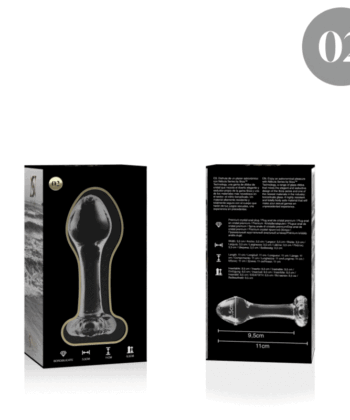 Alternative view of NEBULA SERIES BY IBIZA - MODELO 2 PLUG ANAL VIDRO BOROSILICADO 11 X 3,5 CM ROSA