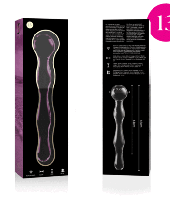 Visão alternativa de NEBULA SERIES BY IBIZA - MODELO 13 DILDO VIDRO BOROSILICADO 18 X 3,5 CM TRANSPARENTE