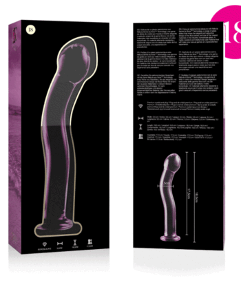 NEBULA SERIES BY IBIZA – modelo 18 dildo vidro borossilicato 18,5 X 3,5 CM rosa - Imagem 3