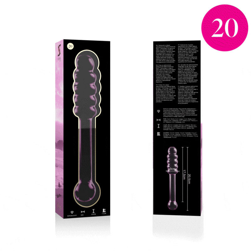NEBULA SERIES BY IBIZA - MODELO 20 DILDO VIDRO BOROSILICADO 20,5 X 3 CM ROSA - Image 4