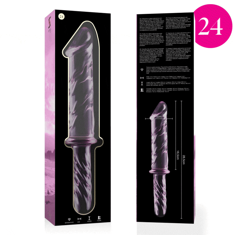 NEBULA SERIES BY IBIZA - MODELO 24 DILDO VIDRO BOROSILICADO 28,5 X 5 CM ROSA - Image 2