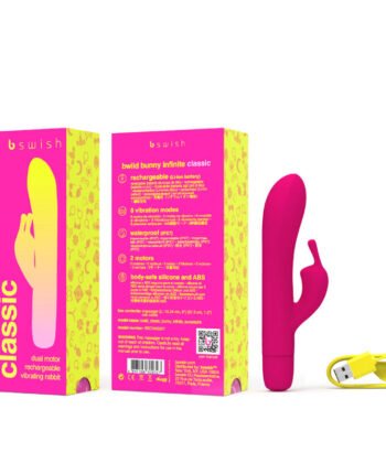 Visão alternativa de B SWISH - BWILD BUNNY INFINITE CLASSIC RECARREGVEL VIBRADOR ROSA SILICONE
