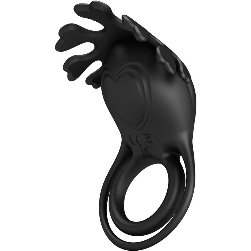 PRETTY LOVE - ANEL VIBRADOR RUBEN 7 VIBRAÇÕES SILICONE PRETO - Imagem 4