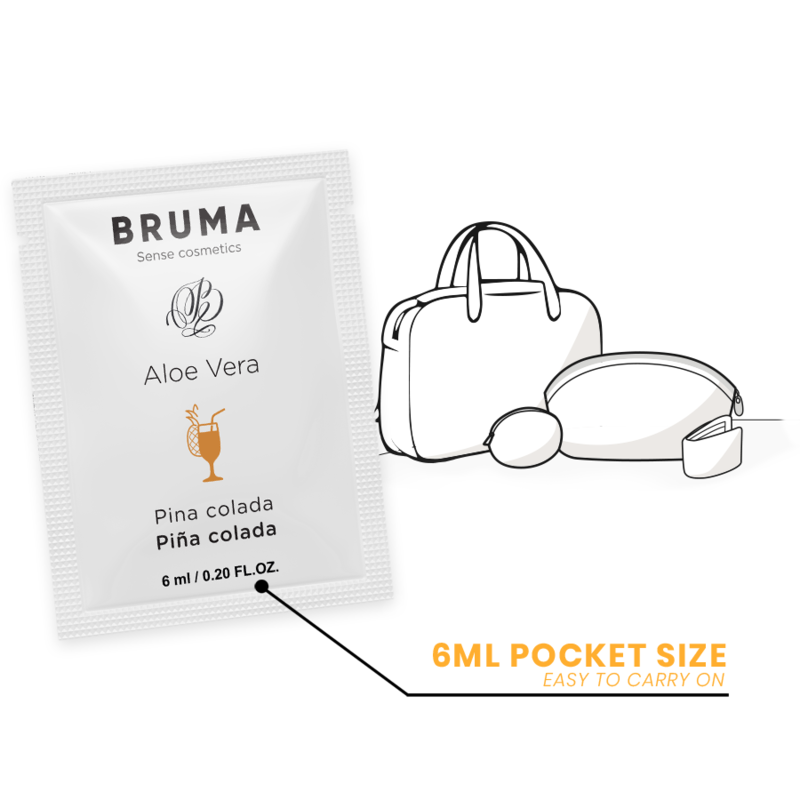 BRUMA - GEL DESLIZANTE DE ALOE VERA SABOR PINA COLADA 6 ML - Imagem 3