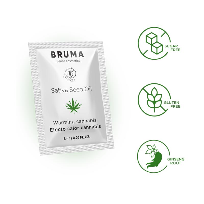 BRUMA - SATIVA SEED OIL SLIDING GEL AQUECEDOR SABOR CANNABIS 6 ML - Image 3