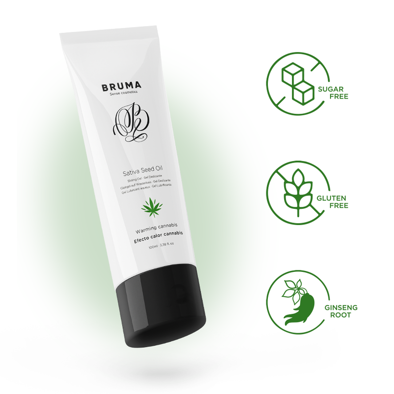BRUMA - SATIVA SEED OIL SLIDING GEL AQUECEDOR SABOR CANNABIS 100 ML - Image 4
