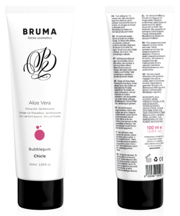 BRUMA - GEL DESLIZANTE DE ALOE VERA SABOR BUBBLEGUM 100 ML