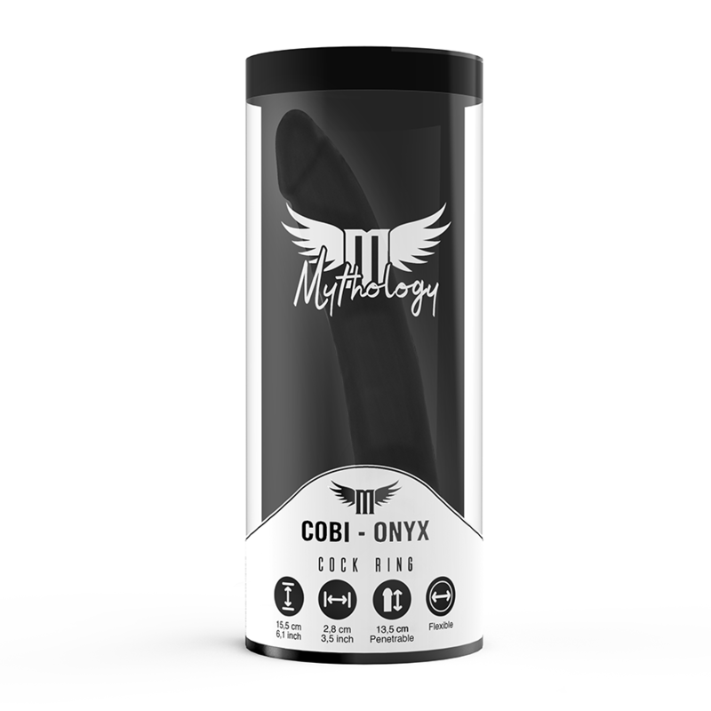 MYTHOLOGY - DILDO ANAL COBI ONYX COM ANEL DE GALO E TESTÍCULO 13 SILICONE CM - Imagem 3