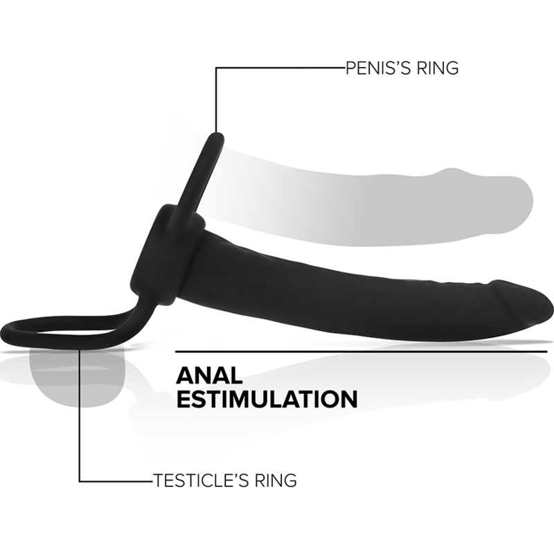MYTHOLOGY - DILDO ANAL COBI ONYX COM ANEL DE GALO E TESTÍCULO 13 SILICONE CM - Imagem 4