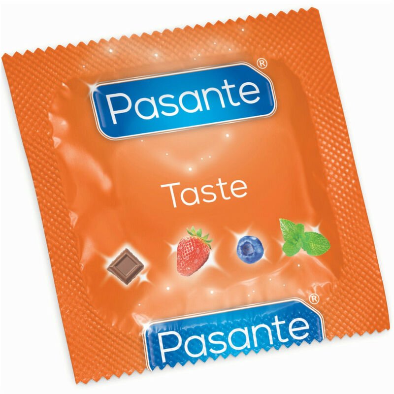 PASANTE - SACO DE PRESERVATIVO SABOR MORANGO 144 UNIDADES - Imagem 2