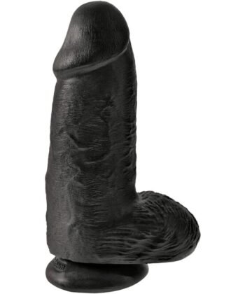 KING COCK - PÊNIS GORDINHO REALISTA 23 CM PRETO