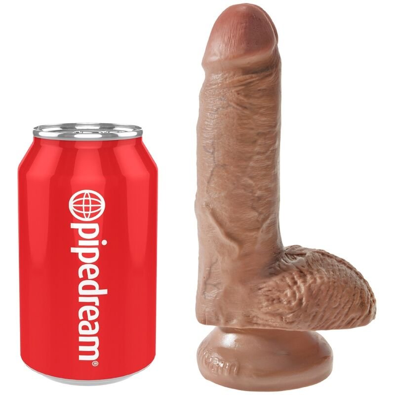 KING COCK - PÊNIS REALÍSTICO COM BOLAS 13.2 CM CARAMELO - Image 5