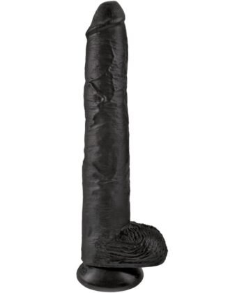KING COCK - PÊNIS REALÍSTICO COM BOLAS 30.5 CM PRETO