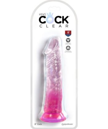 Alternative view of KING COCK - CLEAR PÊNIS REALÍSTICO 19.7 CM ROSA